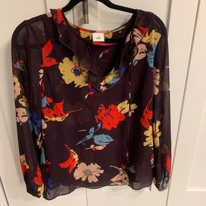 Cabi Juliet Ruffle Floral Top